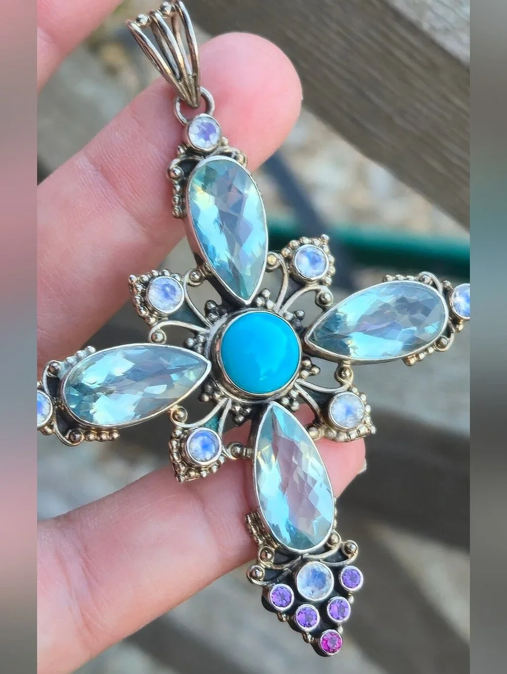 Nicky Butler RAJ COLLECTION LIMITED EDITION 925 Sterling Silver Cross Pendant NB